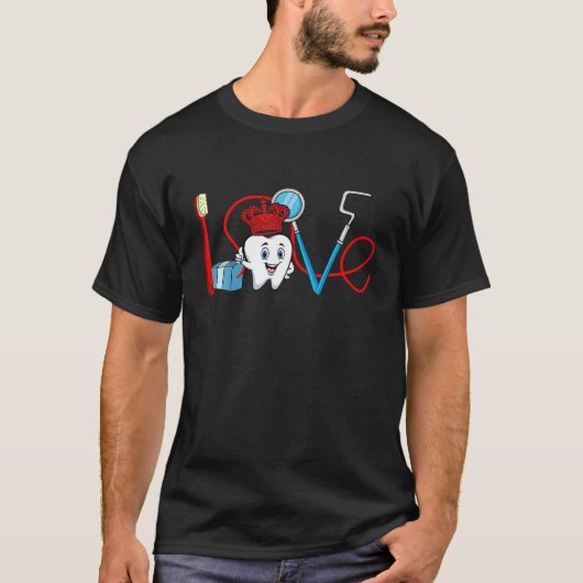 Valentijnsdag Dentist Ortho T-shirt (Voorkant)