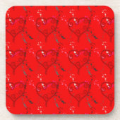 VALENTIJNSDAG DESIGNER ONDERZETTERS - 6 - RED GIFT (Voorkant)