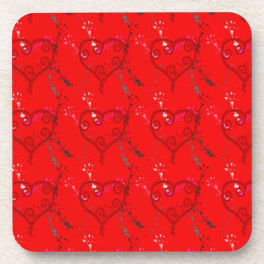 VALENTIJNSDAG DESIGNER ONDERZETTERS - 6 - RED GIFT (Voorkant)