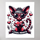 Valentijnsdag Devon Rex Cat I steelt harten Poster (Voorkant)