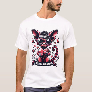Valentijnsdag Devon Rex Cat I steelt harten T-shirt