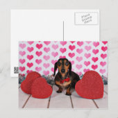 Valentijnsdag - Dexter - Teckel Feestdagenkaart (Voorkant / Achterkant)