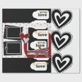 Valentijnsdag die papier met opbergpapier pakt (Vlak)