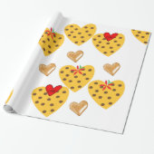 Valentijnsdag die papier verpakt (Uitgerold)