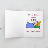 Valentijnsdag die… snurken feestdagen kaart (Binnen)