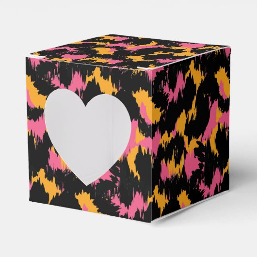 Valentijnsdag Dierenprint Hart Bedankdoosjes (Voorkant Zijde)