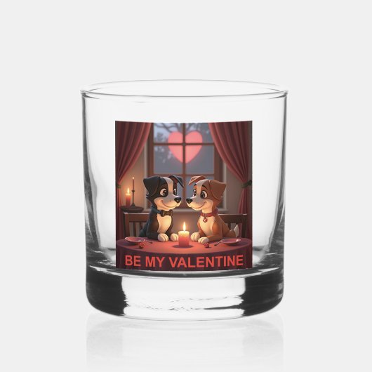 Valentijnsdag Diner 4 2 Drinkware Set Whisky Glas (Voorkant)