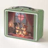 Valentijnsdag diner 4 2 metalen lunchbox (Voorkant)