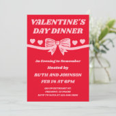 Valentijnsdag diner evenement kaart (Staand voorkant)