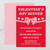 Valentijnsdag diner evenement kaart (Voorkant / Achterkant)