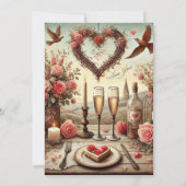 Valentijnsdag diner kaart (Achterkant)