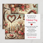 Valentijnsdag diner kaart (Voorkant / Achterkant)