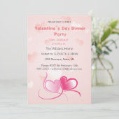 Valentijnsdag dinerfeest vakantiekaart feestdagenkaart (Staand voorkant)