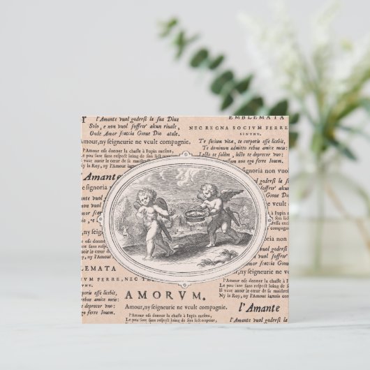 Valentijnsdag Dinner Dance  Cupids Kaart (Staand voorkant)