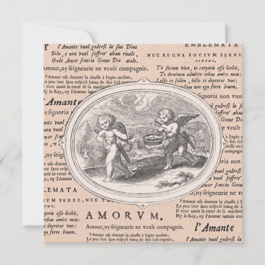 Valentijnsdag Dinner Dance  Cupids Kaart (Voorkant)