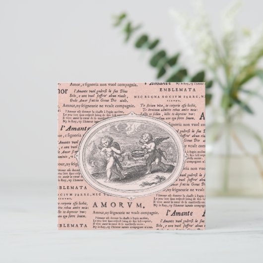 Valentijnsdag Dinner Dance Cupids Kaart (Staand voorkant)