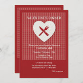 Valentijnsdag Dinner Invitation Kaart (Voorkant / Achterkant)
