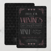Valentijnsdag Dinner Party-uitnodigingen Kaart (Voorkant / Achterkant)
