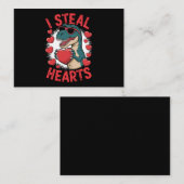 Valentijnsdag Dinosaurus Ik Steel Harten Liefde T  Notitiekaartje (Voorkant / Achterkant)