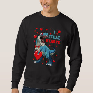 Valentijnsdag Dinosaurus Ik Steel Harten Tshirt Ca