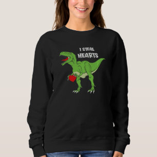 Valentijnsdag Dinosaurus Ik Steel Hartjes Jongens Trui