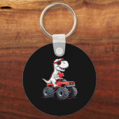 Valentijnsdag dinosaurus monstertruck met hart B Sleutelhanger (Voorkant)