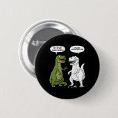 Valentijnsdag Dinosaurus T Rex Fun Hearts Meisjes  Ronde Button 5,7 Cm (Voorkant /achterkant)