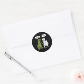 Valentijnsdag Dinosaurus T Rex Fun Hearts Meisjes  Ronde Sticker (Envelop)
