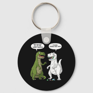 Valentijnsdag Dinosaurus T Rex Fun Hearts Meisjes Sleutelhanger