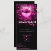 Valentijnsdag Disco Ball - Party Rack Kaart (Voorkant / Achterkant)