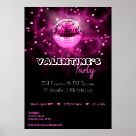 Valentijnsdag Disco Ball - Poster afdrukken