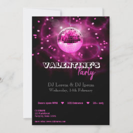 Valentijnsdag Disco Ball - Uitnodiging voor feeste