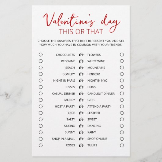 Valentijnsdag Dit of dat Game Editable game (Voorkant)