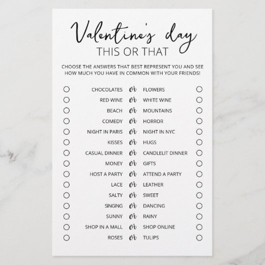 Valentijnsdag Dit of dat Game Editable game (Voorkant)