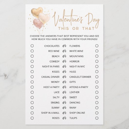 Valentijnsdag Dit of dat Game Editable game (Voorkant)