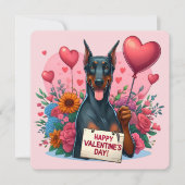 Valentijnsdag - Doberman 1 - Kaart (Voorkant)