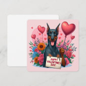 Valentijnsdag - Doberman 1 - Kaart (Voorkant / Achterkant)