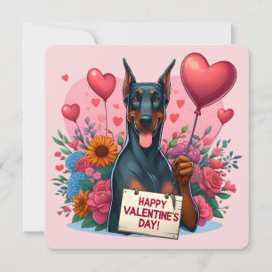 Valentijnsdag - Dobermann 1 - Kaart