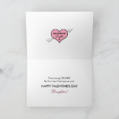 Valentijnsdag - Dochter - het Ontwerp van de Feestdagen Kaart (Binnen)