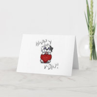 Valentijnsdag Dog Cartoon Card