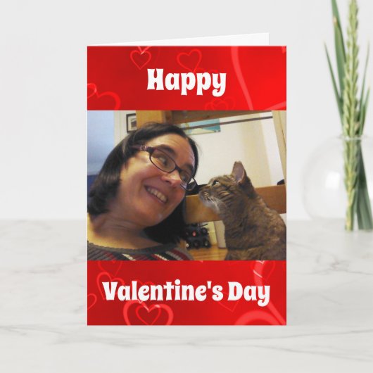 Valentijnsdag Dog Cat Pet Dad Ma Foto Feestdagen Kaart (Voorkant)