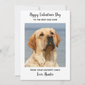 Valentijnsdag DOG DAD Cute Personalized Pet Photo Feestdagenkaart (Voorkant)