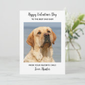 Valentijnsdag DOG DAD Cute Personalized Pet Photo Feestdagenkaart (Staand voorkant)