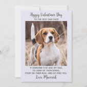 Valentijnsdag DOG DAD Funny Custom Pet Photo Feestdagenkaart (Voorkant)