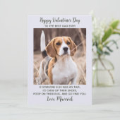 Valentijnsdag DOG DAD Funny Custom Pet Photo Feestdagenkaart (Staand voorkant)