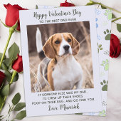 Valentijnsdag DOG DAD Funny Custom Pet Photo Feestdagenkaart