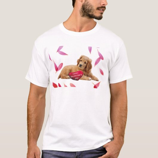Valentijnsdag Dog Foto T-shirt (Voorkant)