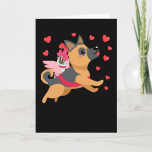 Valentijnsdag Dog German Shepherd Puppy Kinder Boy Kaart