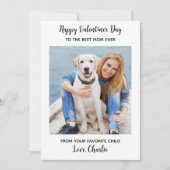 Valentijnsdag DOG MOM Cute Personalized Pet Photo Feestdagenkaart (Voorkant)