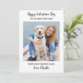 Valentijnsdag DOG MOM Cute Personalized Pet Photo Feestdagenkaart (Staand voorkant)